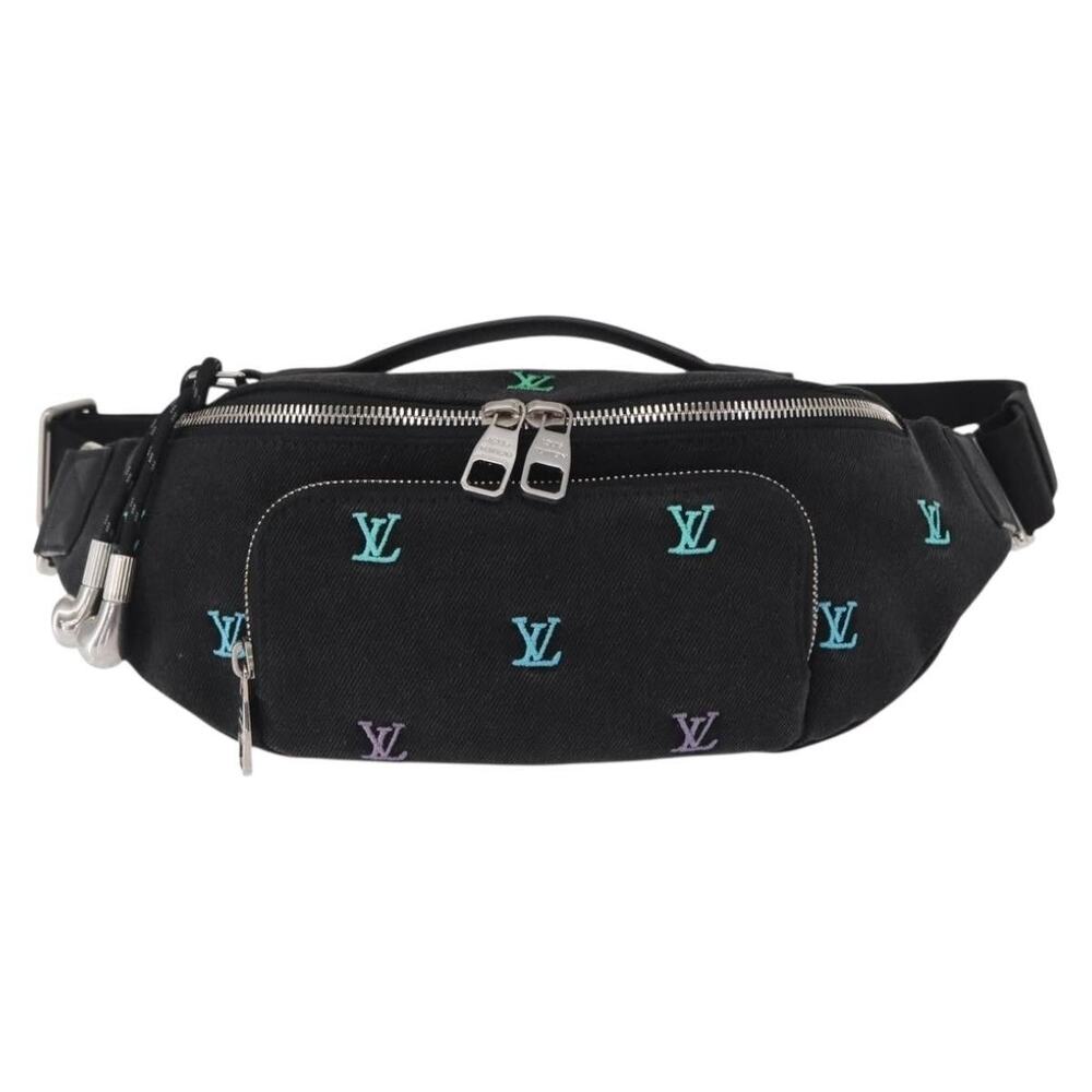 Louis Vuitton Monogram Denim Rush Belt Bag Black